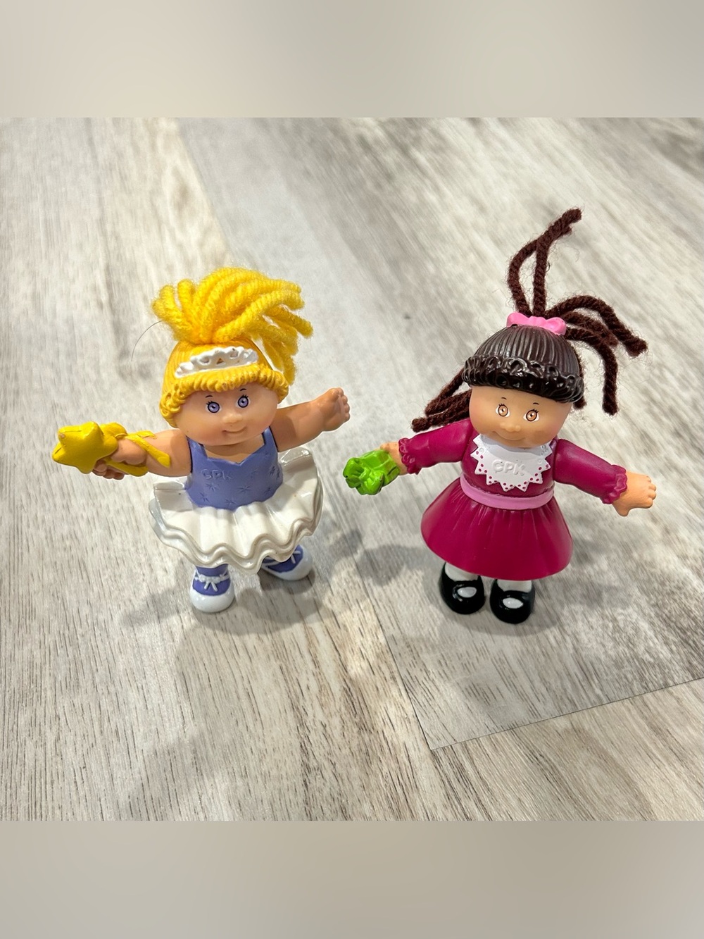 Vintage 1992 McDonald's Happy Meal Cabbage Patch Kids Figures Set of 2 Dolls